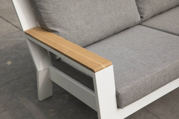 Preview: EXOTAN® Gartenlounge-Set Valerie Rechts Weiss / Nanotex